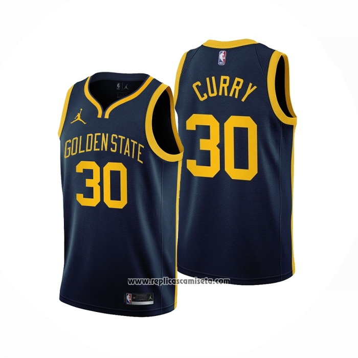 Camiseta Golden Warriors Stephen Curry #30 Statement 2022-23 Azul