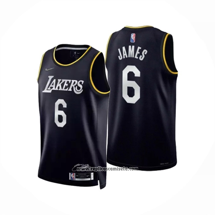 Incompatible administración tifón Camiseta Los Angeles Lakers LeBron James #6 Select Series 2022 Negro