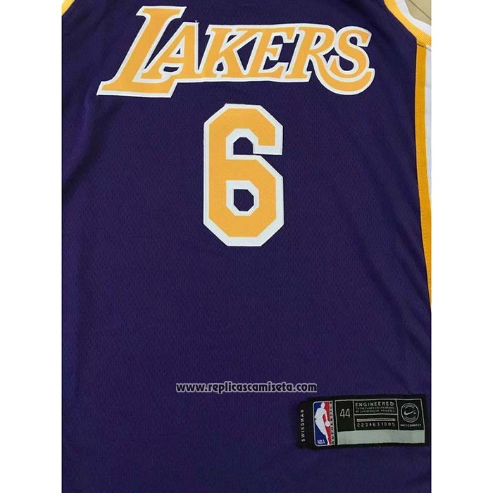 Camiseta Los Angeles Lakers Jordan James 6 Violeta NBA - Camisetas Futbol  en Chile SINERGIA STORE
