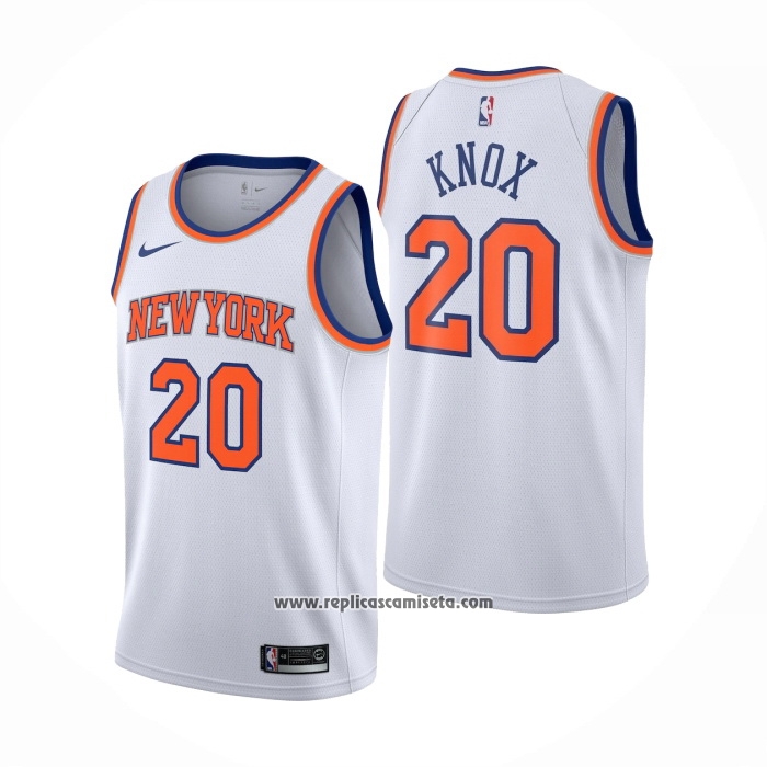 Camiseta New York Kevin Knox #20 Association 2019-20 Blanco